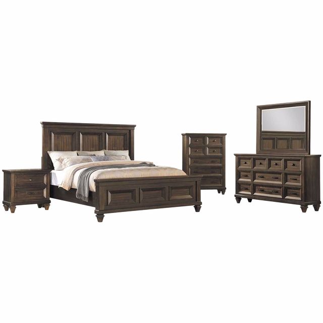 New Classic® Home Furnishings Sevilla Distressed Walnut Eastern King Bed-2