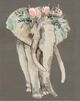 Classy Living Jennifer Goldberger Flower Crown Elephant I Wall Art-1