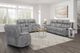 Albany Industries Lux Pewter Manual Reclining Console Loveseat-1