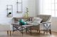A & B Home Round Brown Side Table with Black Metal Frame -3