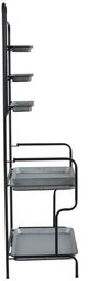 A & B Home Matte Black/Silver Shelf-2