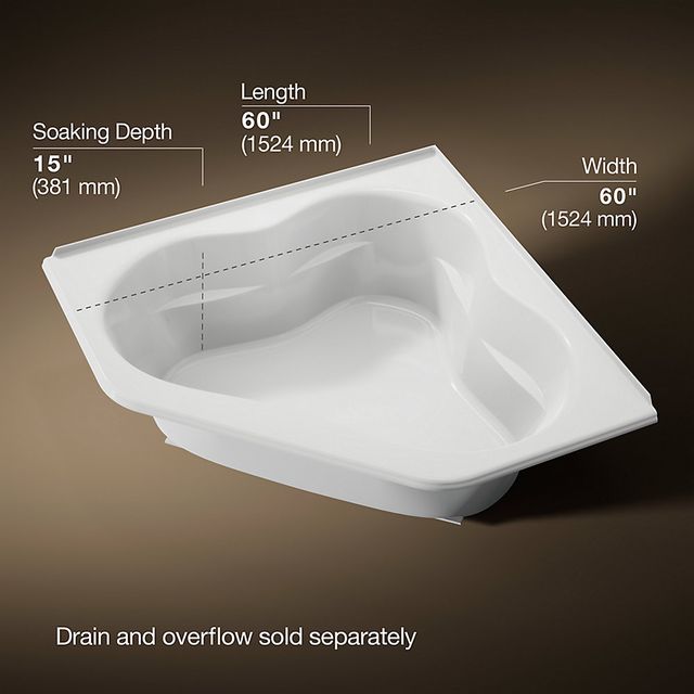 KOHLER® Tercet® White 60" x 60" Bath-4