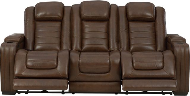 Signature Design by Ashley® Backtrack 3-Piece Chocolate Power Reclining Sectional Sofa-3