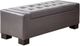 Olliix by Madison Park Brown Mirage Tufted Top Storage Bench-2