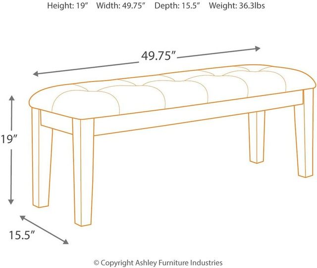 Signature Design by Ashley® Ralene Medium Brown Dining Bench-1