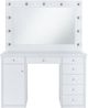 Elements International Amia White Complete Vanity with Lightbulbs-1