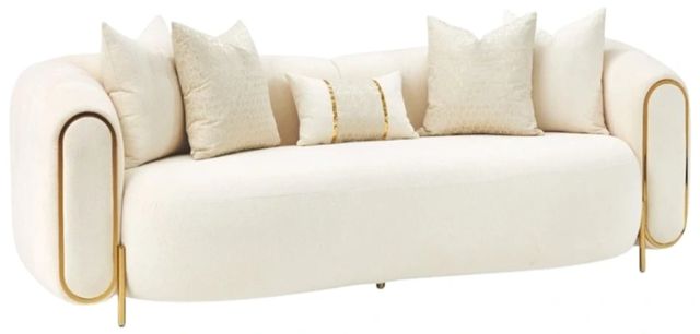 Michael Amini® Sassani Crepe/Gold Sofa-0