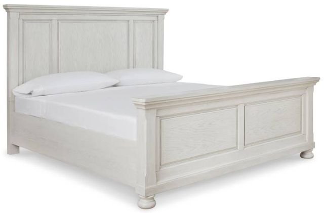 Signature Design by Ashley® Robbinsdale 6-Piece Antique White Queen Panel Bed Set-1