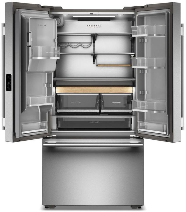 KitchenAid® 36'' 23.9 Cu. Ft PrintShield Stainless Counter Depth French Door Refrigerator with External Water Dispenser-1