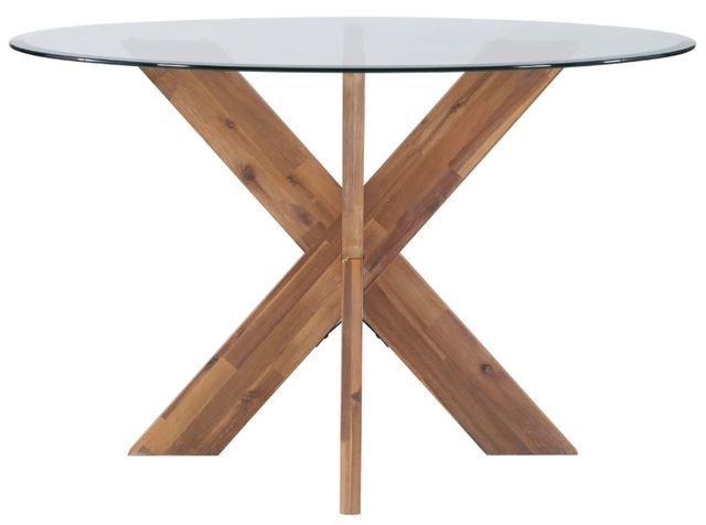 Powell® Auden Glass Top Dining Table with Natural Base-4