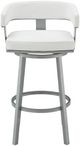 Armen Living Lorin White Swivel Bar Stool-3