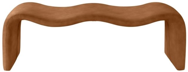 Meridian Furniture Willow Cognac Leather Bench-1