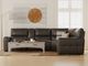 York 6 Piece Power Leather Sectional-1