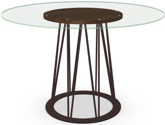 Amisco Customizable Calypso Flat Edge Clear Glass Round Table-0