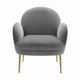 TOV Furniture Gwen Grey Velvet Chair-1