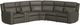 Flexsteel® Wyatt 6-Piece Gunmetal Power Reclining Sectional with Power Headrest and Lumbar-0