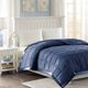 Olliix by Madison Park Navy Twin Windom All Season Hypoallergenic Microfiber Down Alternative Blanket with 3M Scotchgard-2