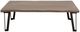 International Furniture Direct Natural Parota Brown Rectangular Cocktail Table with Black Base-2