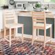 Linon Felicia 2-Piece Unfinished Counter Stool-1