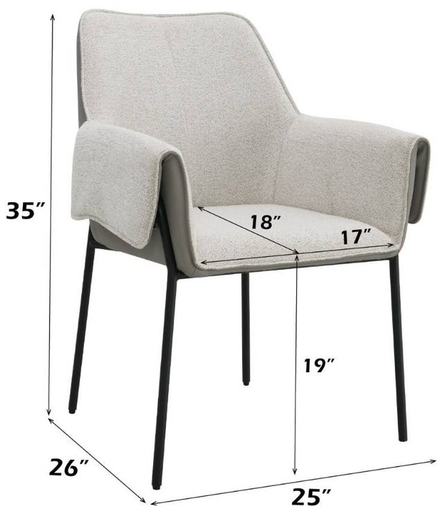 ACME Furniture Jirina 2-Piece Beige Arm Chair Set-2