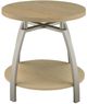 Coaster® Dacre Greige End Table with Satin Nickel Base-4
