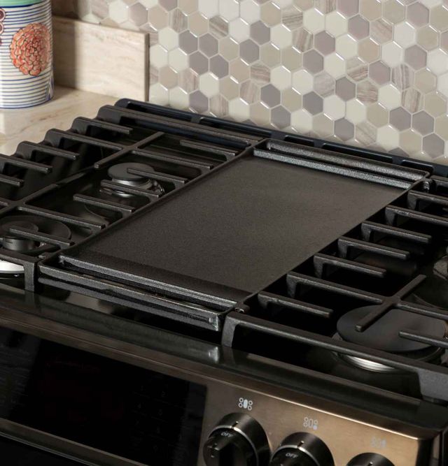 GE® Black Gas Range Reversible Grill/Griddle-3