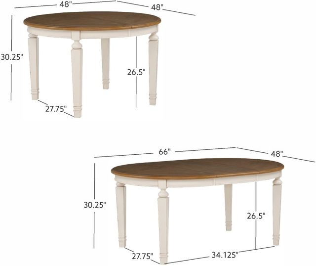 Powell® Stanbury Brown Dining Table with Antique White Base-2