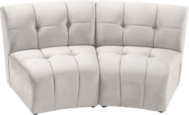 Meridian Furniture Limitless 2-Piece Cream Velvet Modular Sectional-1