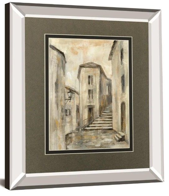 Classy Art European Village I v2 By Silvia Vassileva Mirror Framed Wall Art-0