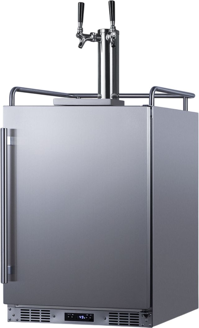 Summit® 24" 5.6 Cu.Ft Stainless Steel Built In Outdoor Beer and Wine Kegerator-1