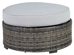 Signature Design by Ashley® Harbor Court Gray Fabric/Resin Outdoor Ottoman