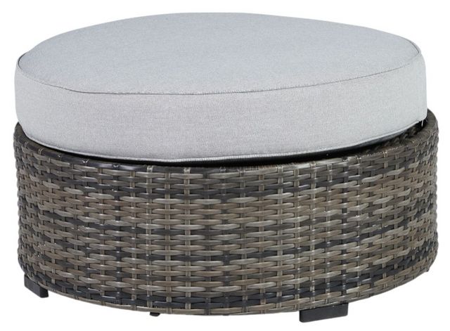 Signature Design by Ashley® Harbor Court Gray Fabric/Resin Outdoor Ottoman