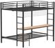 Coaster® Campus Matte Black Youth Twin Bunk Beds-0