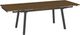 Amisco Customizable Lewis 90" Rectangular Extendable Table with 1" Walnut Veneer Top and 2 Leaves-1