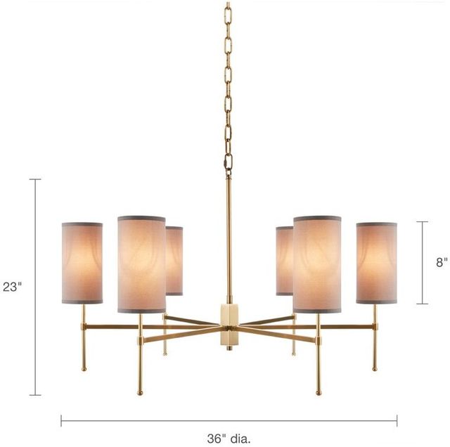 Olliix by Hampton Hill Grey/Gold Conrad Chandelier-3