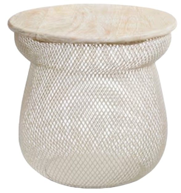 Bassett® Furniture Moire Beige Side Table-0