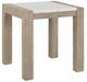 Global Furniture USA T1321 White End Table with Natural Base-0
