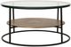 Moe's Home Collection Callie Glass Top Coffee Table with Antique Brass Frame-1