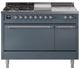 Ilve® Nostalgie II Series 48" Blue Grey Pro Style Dual Fuel Range-0