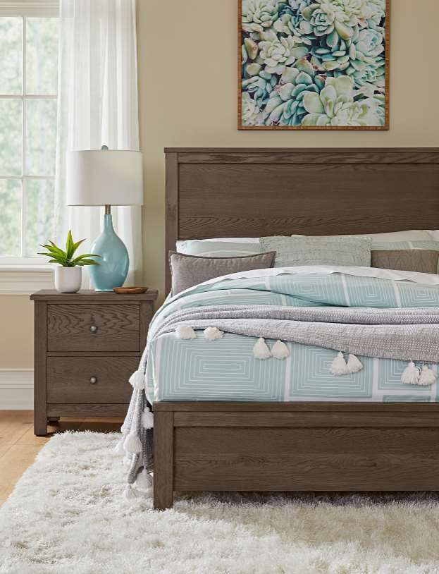 Vaughan-Bassett Fundamentals Gray Queen Panel Bed-3