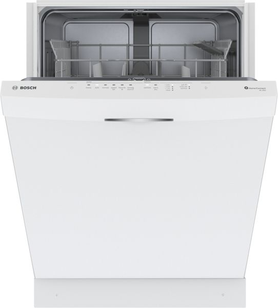 Bosch 300 Series 24" White Top Control Built In Dishwasher