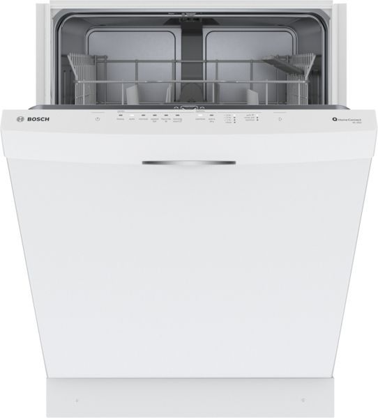 Bosch® 300 Series 24" White Top Control Built-In Dishwasher-2