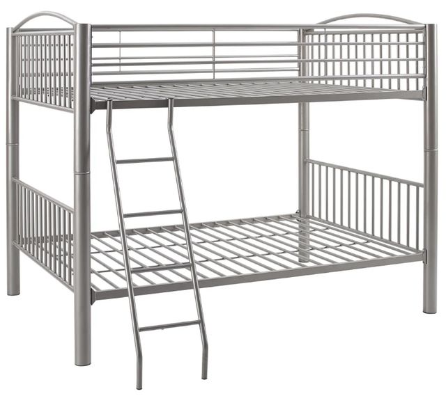 Powell® Heavy Metal Pewter Twin/Twin Youth Bunk Bed-0