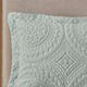 Olliix by Madison Park Arya Aqua King/California King Embroidered Medallion Faux Fur Ultra Plush Comforter Mini Set-3