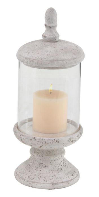 Deco Marche White Cement Stone Living Room Decorative Jars-2