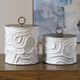 Uttermost® Ivory Tide 2-Piece Ivory/Metallic Canister Set-2