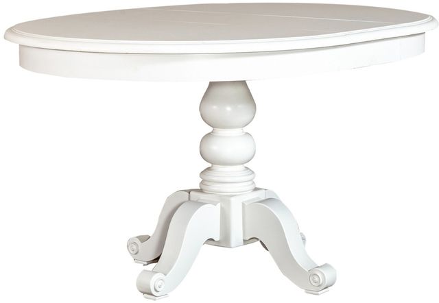 Liberty Furniture Summer House Oyster White Pedestal Dining Table-2