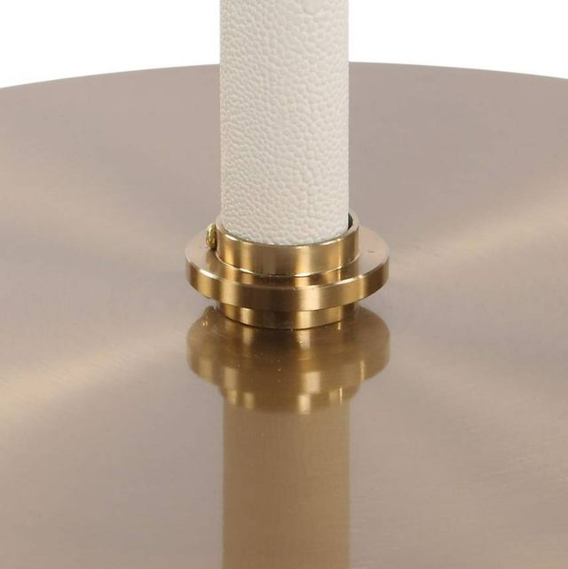 Uttermost® Cyprus Brass/White Accent Table-4