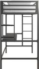 Novogratz Maxwell Gray Twin Loft Bed with Desk-2