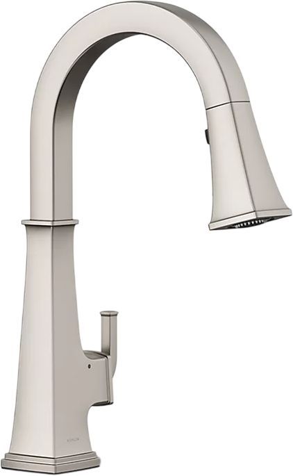 KOHLER® Riff® Vibrant Stainless Touchless Kitchen Sink Faucet with 3-Function Sprayhead-0